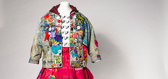 Queer The Pier at Brighton Museum, and embroidered clothing donated by Colin Lievens, photo by Zoltan Borovics